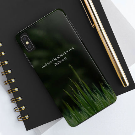 Nature themed motivational phone case