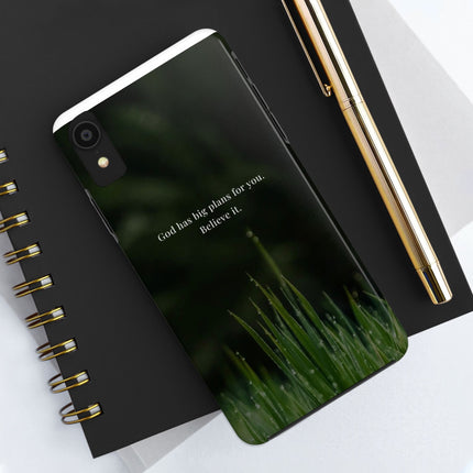 Nature themed motivational phone case